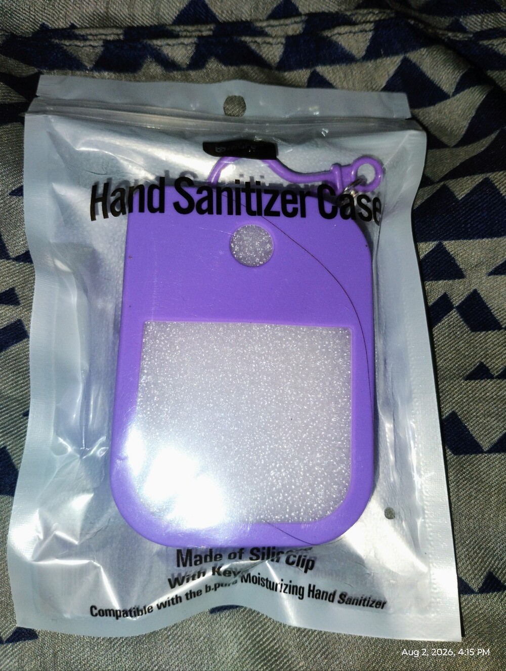 Silicone Hand Sanitizer Case + Keychain